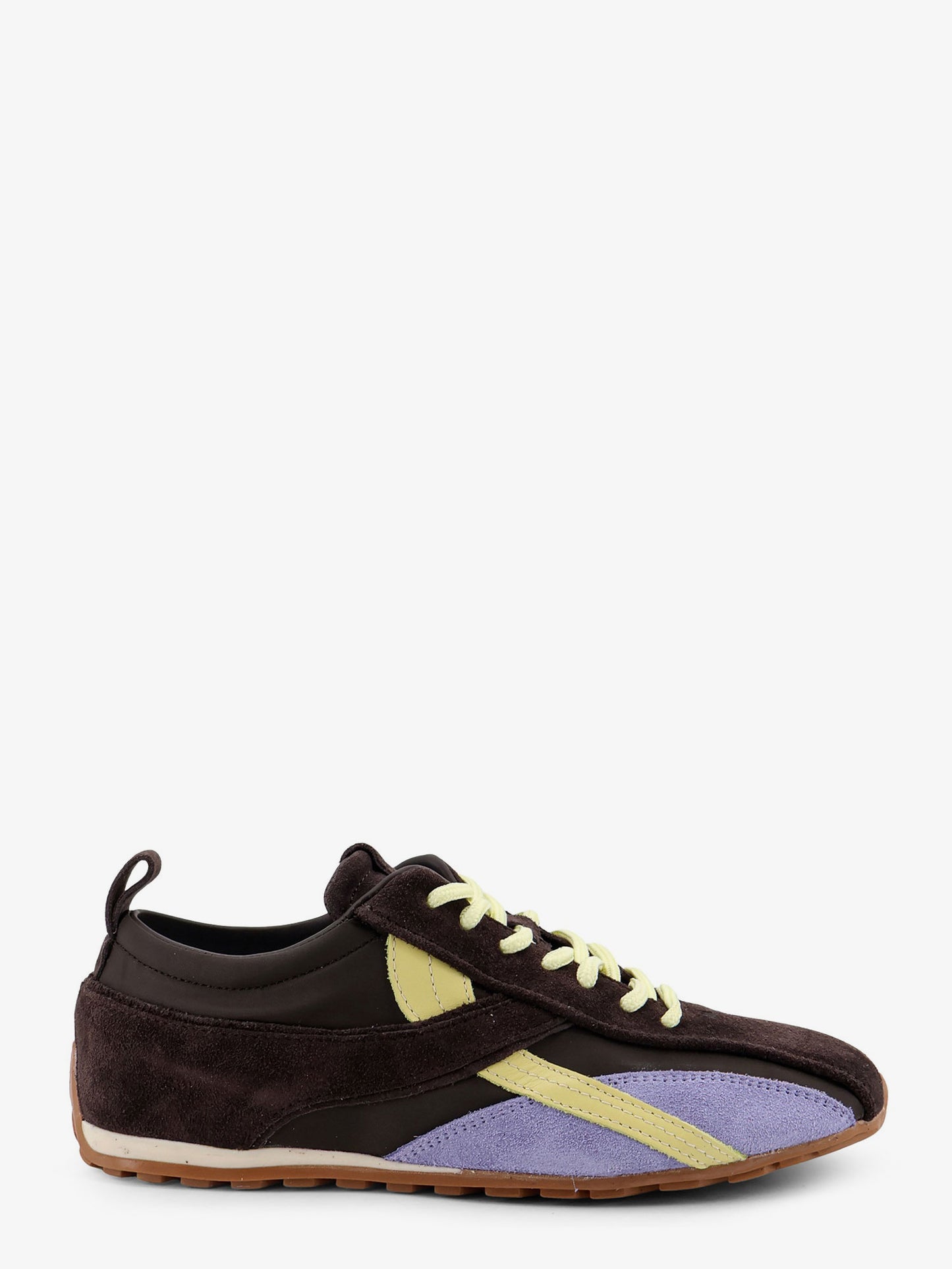 Leather and suede sneakers
