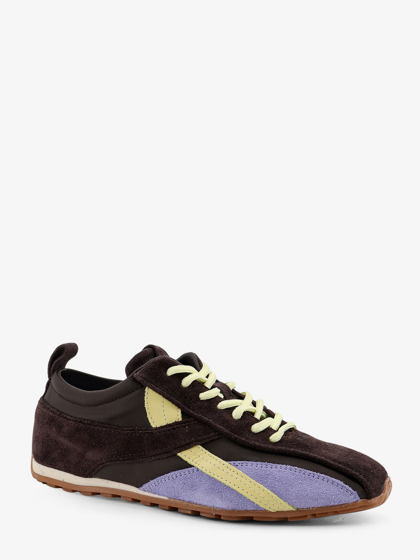 Leather and suede sneakers