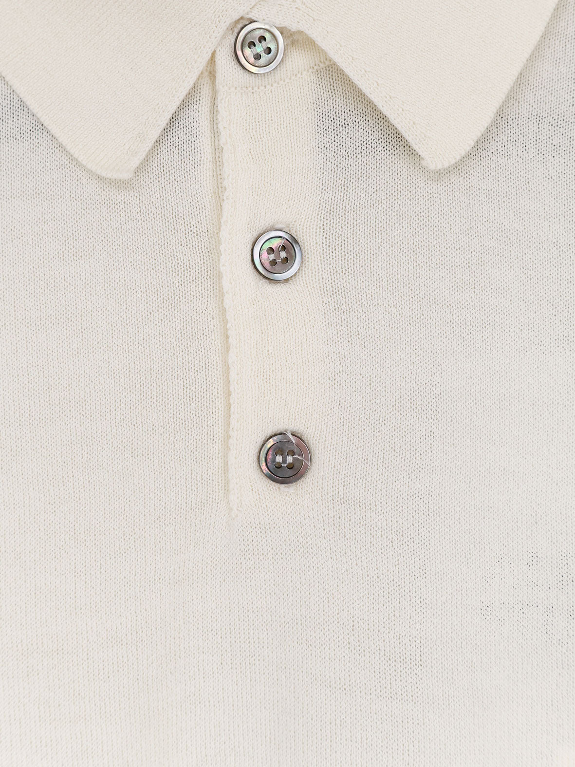 Cotton and silk blend polo shirt