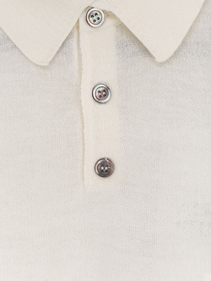 Cotton and silk blend polo shirt thumbnail