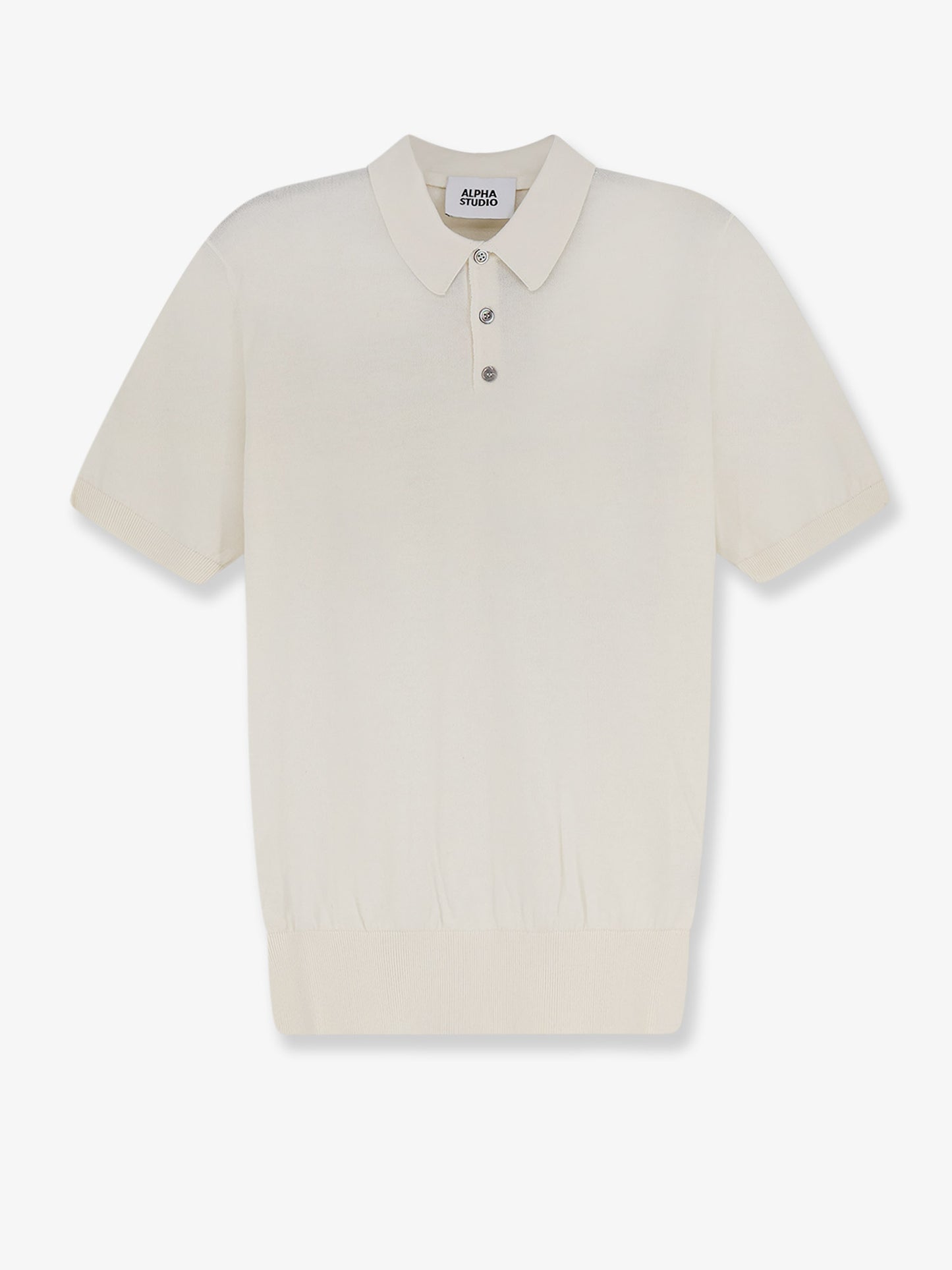 Cotton and silk blend polo shirt