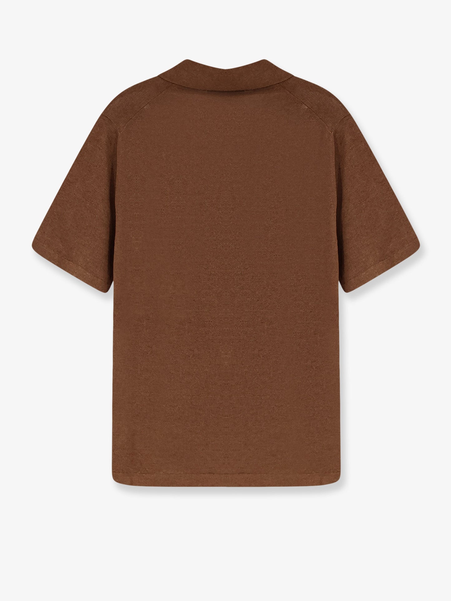 Linen and cotton blend polo shirt