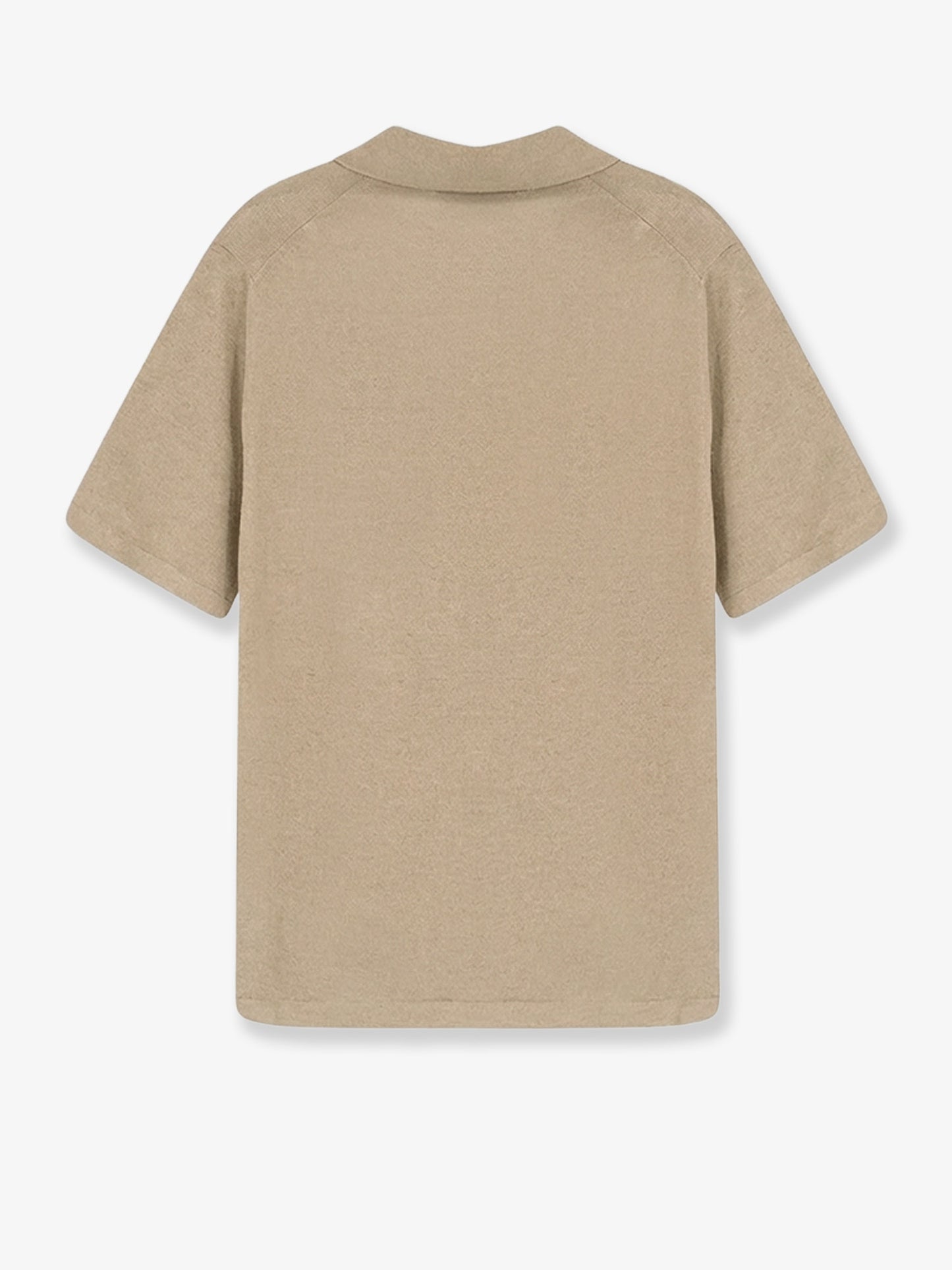 Linen and cotton blend polo shirt