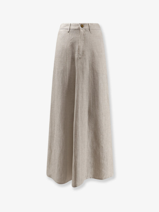 Flared linen skirt