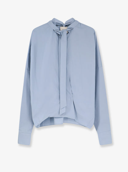 Camicia in cotone con fiocco thumbnail