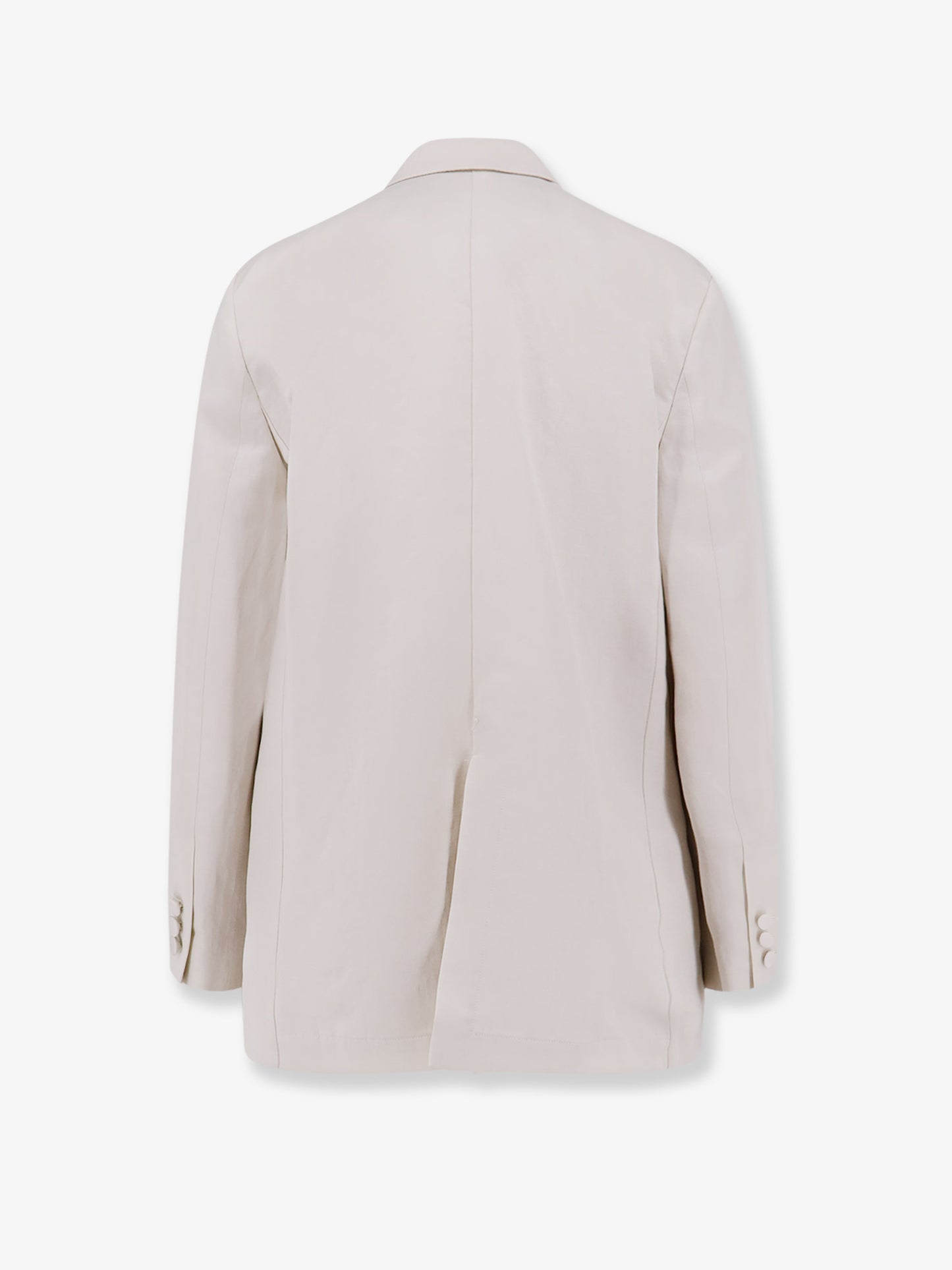 Double-breasted lyocell and linen blazer