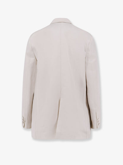 Double-breasted lyocell and linen blazer thumbnail