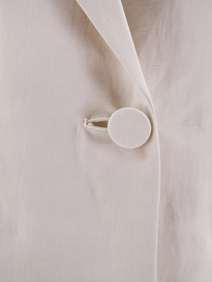 Double-breasted lyocell and linen blazer thumbnail