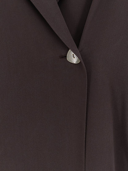 Loose silk blazer thumbnail