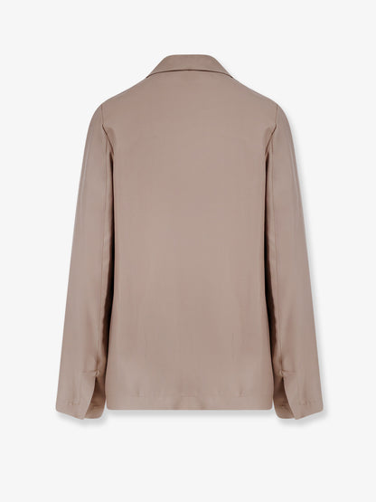 Double-breasted silk blazer thumbnail