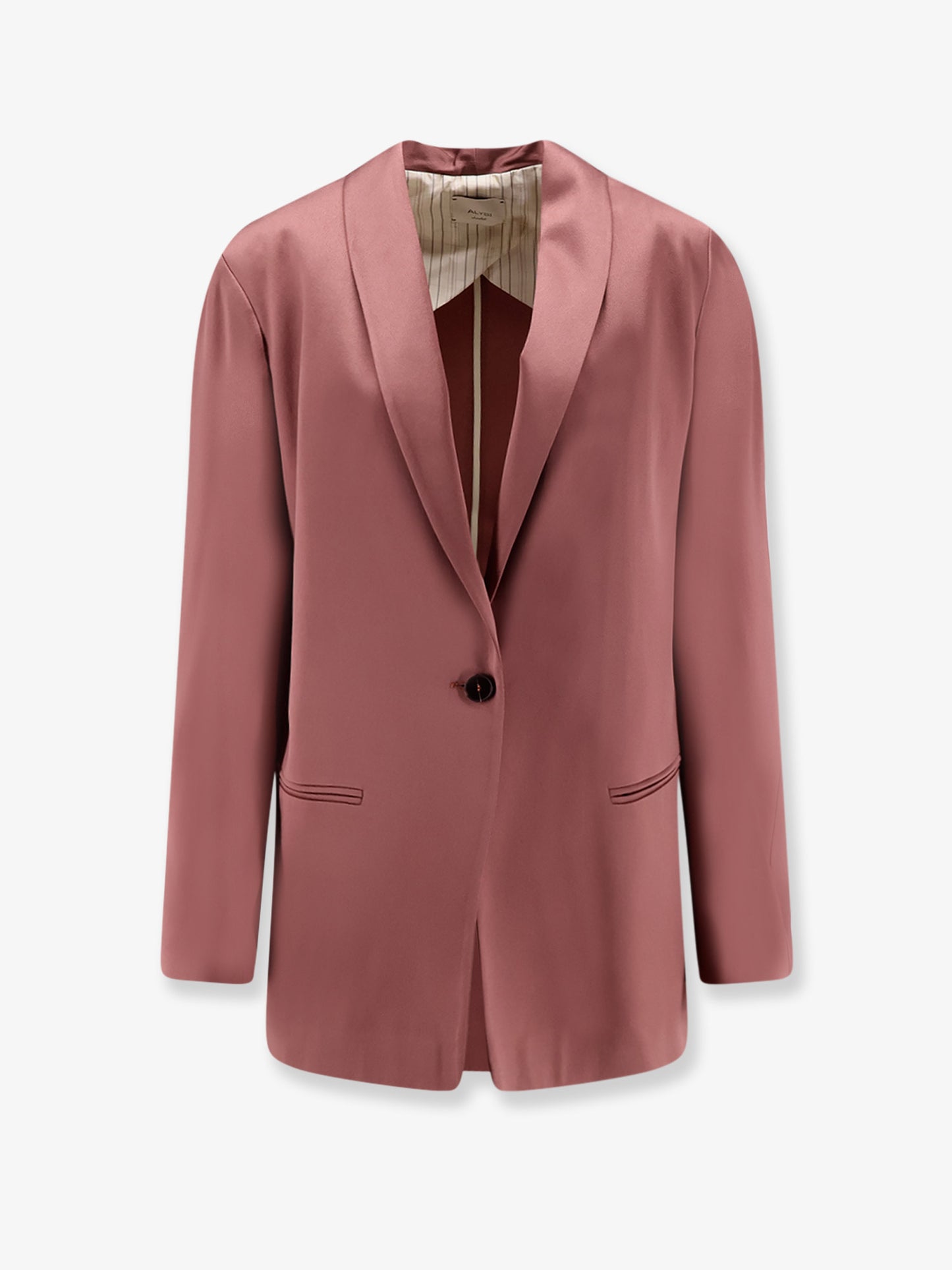 Single-breasted satin blazer