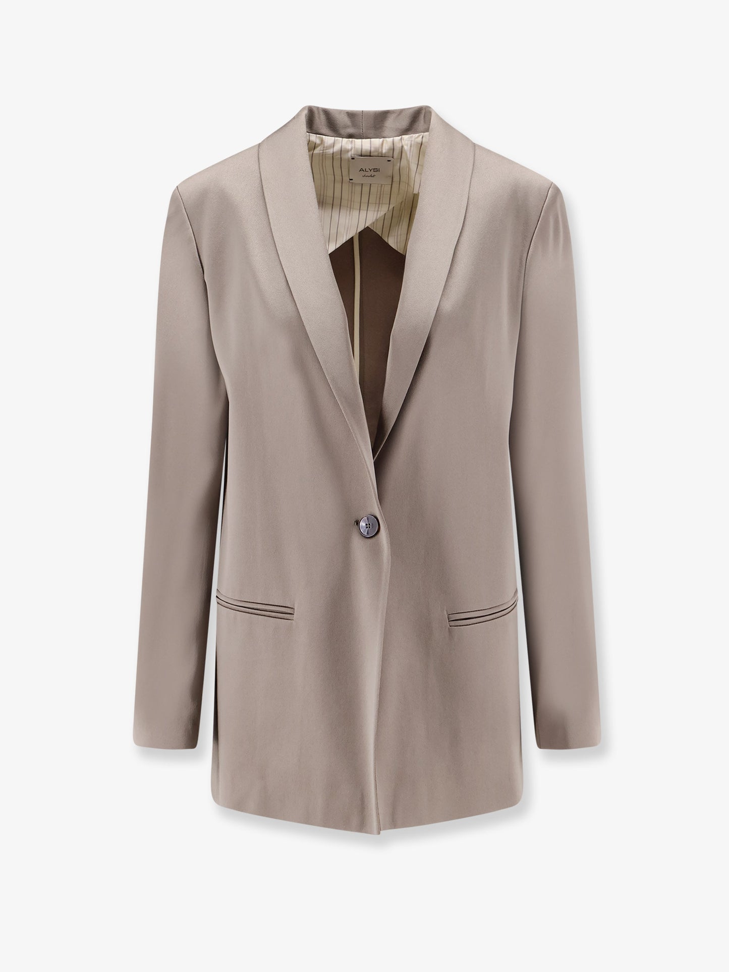 Single-breasted satin blazer