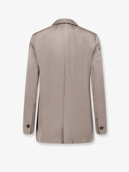 Single-breasted satin blazer thumbnail