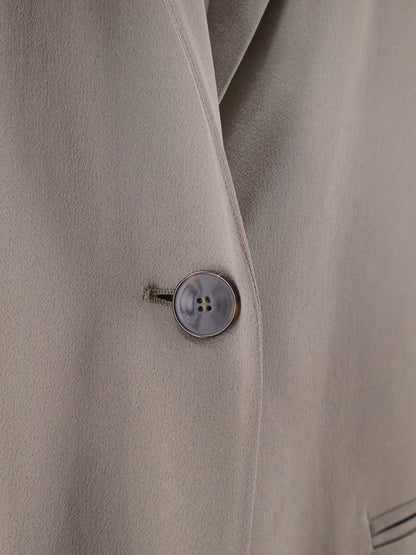 Single-breasted satin blazer thumbnail