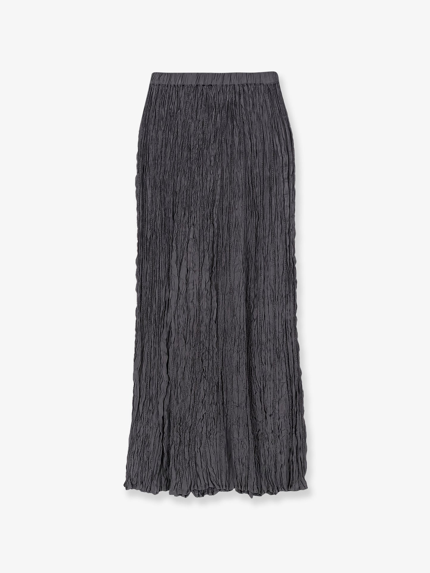 Wrinkled viscose skirt