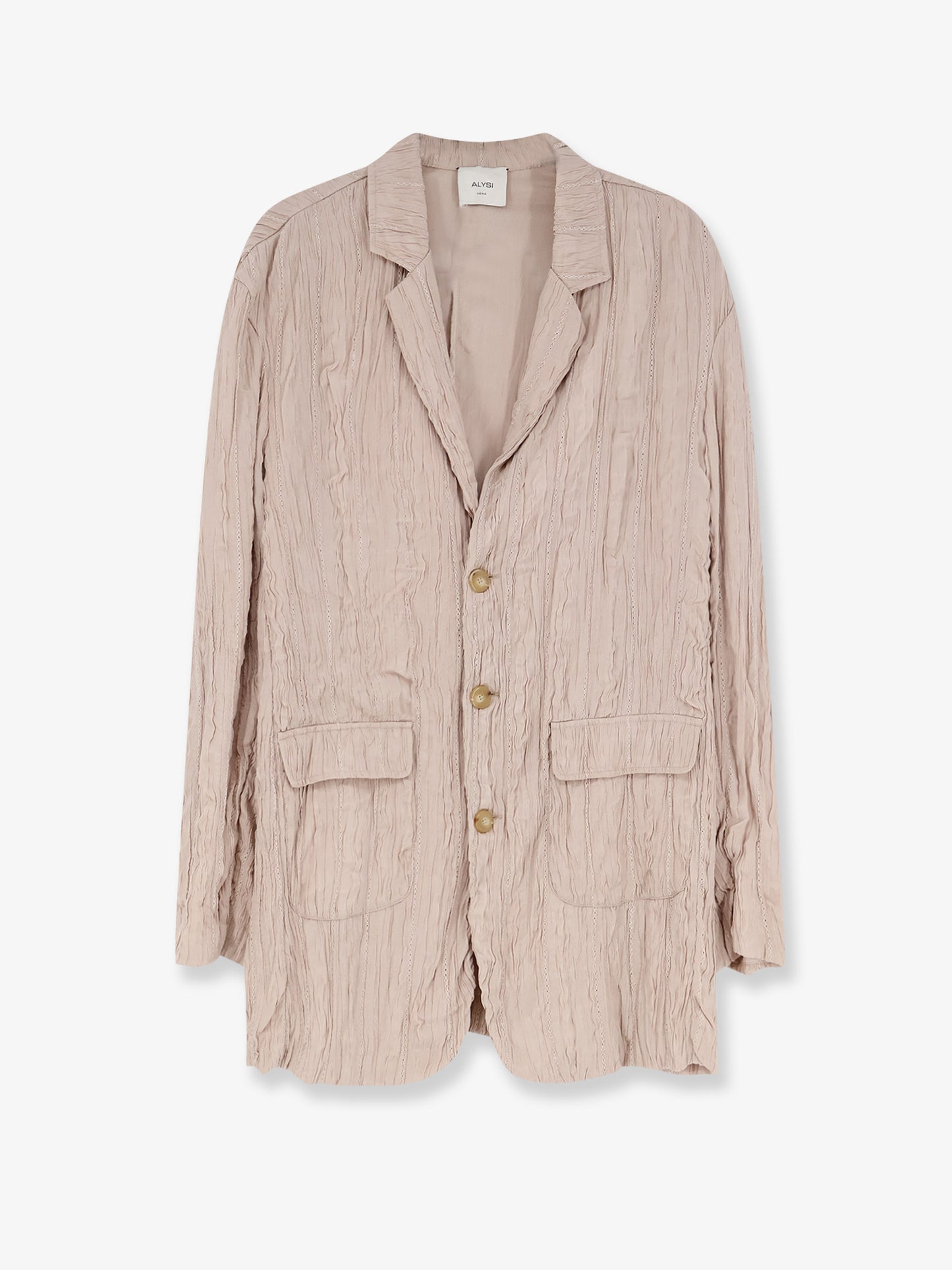 Wrinkled viscose blazer
