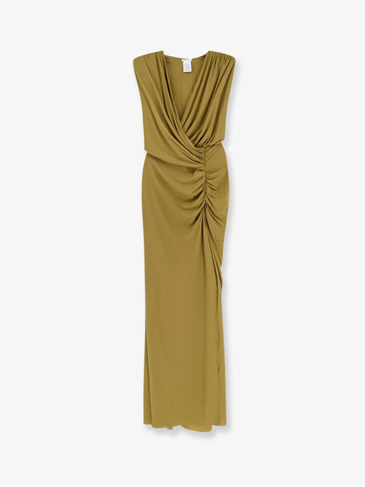 Meghan stretch jersey dress with side draped detail