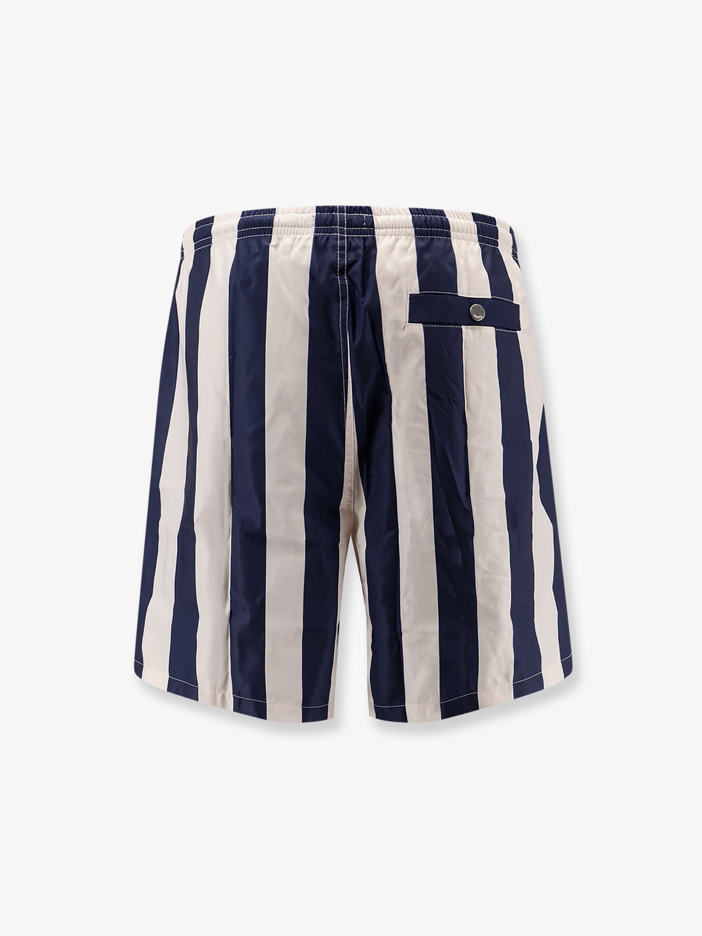 Nylon swim shorts with striped pattern