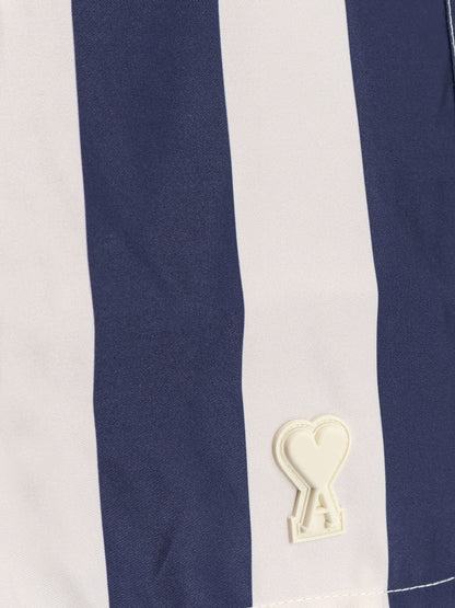 Nylon swim shorts with striped pattern thumbnail