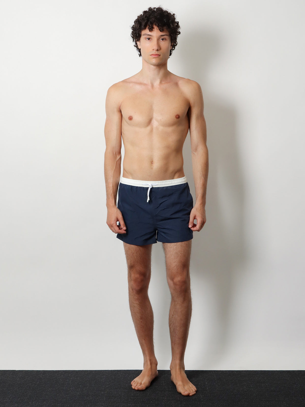 Costume da bagno in nylon con logo tono su tono