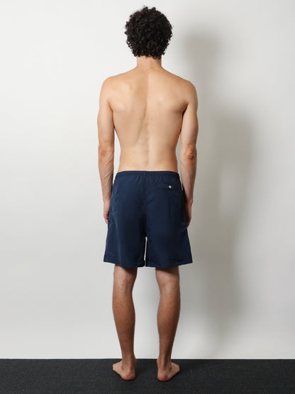 Nylon swimsuit with tone-on-tone logo patch thumbnail
