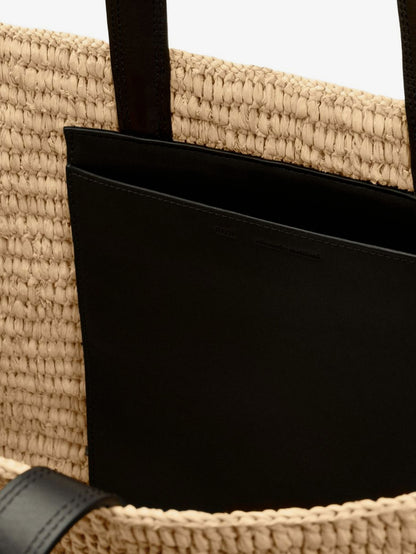 Ami de coeur raffia shoulder bag thumbnail