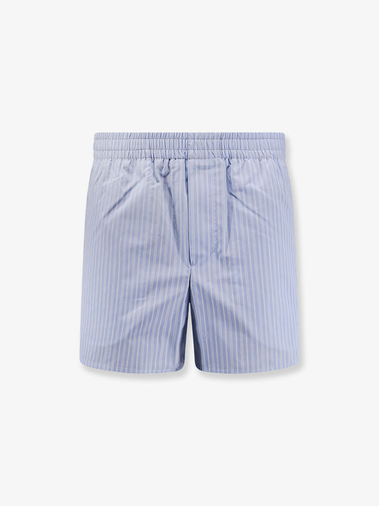 Cotton bermuda shorts with striped pattern