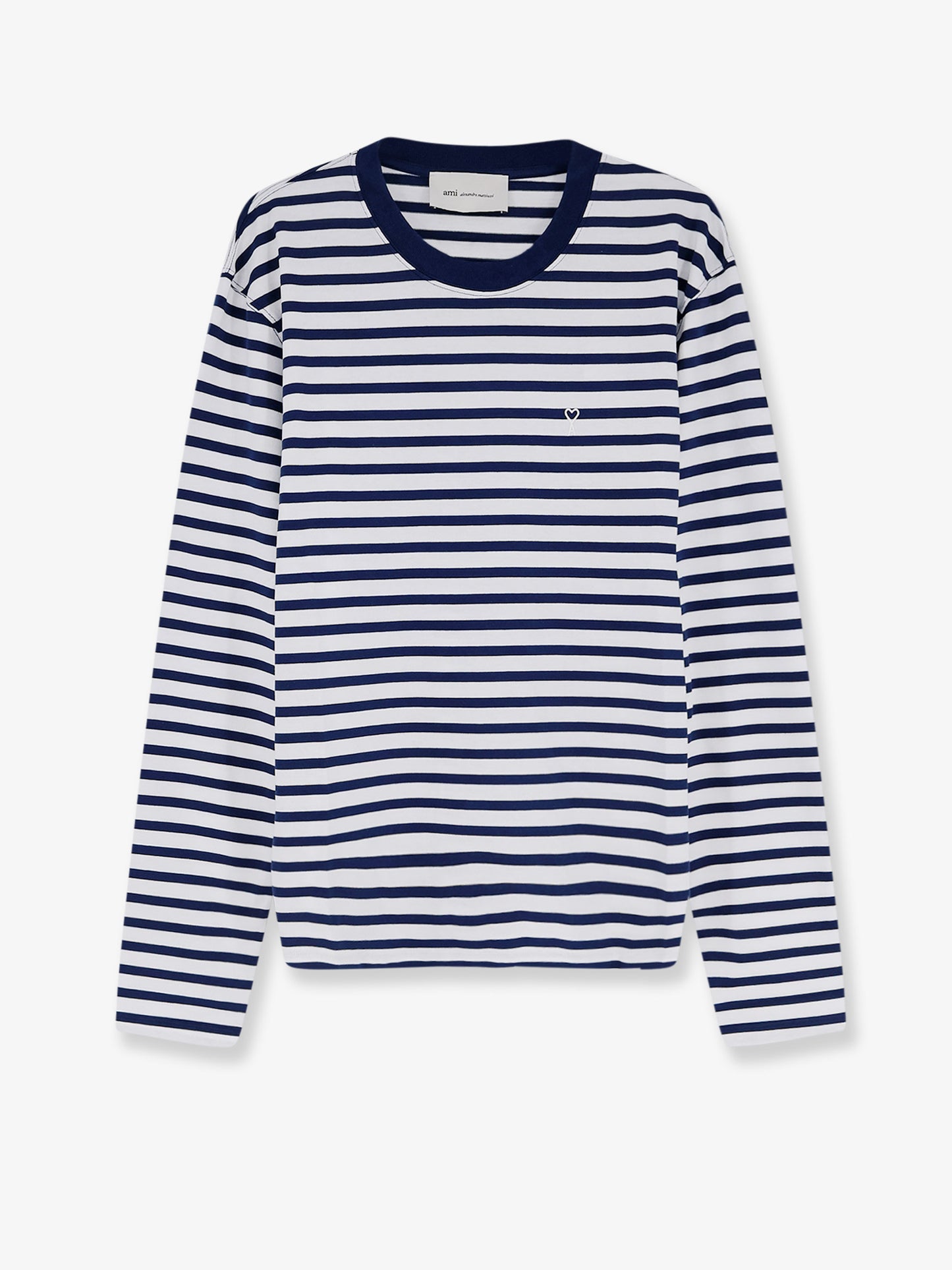 Cotton T-shirt with striped pattern