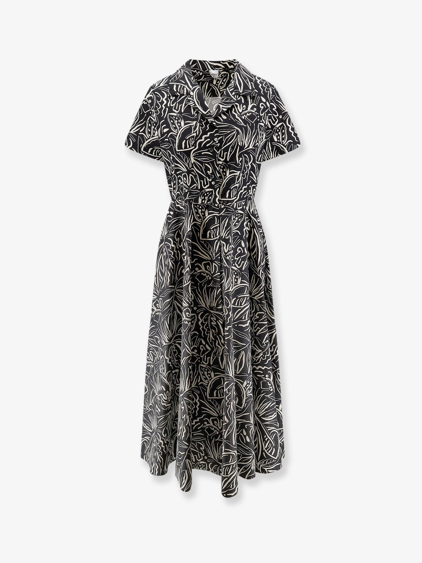 Printed cotton chemisier dress
