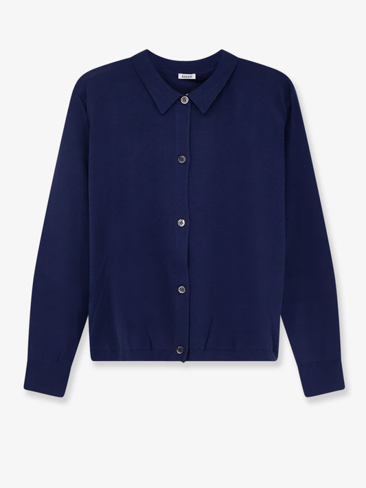 Cotton, silk and linen blend cardigan