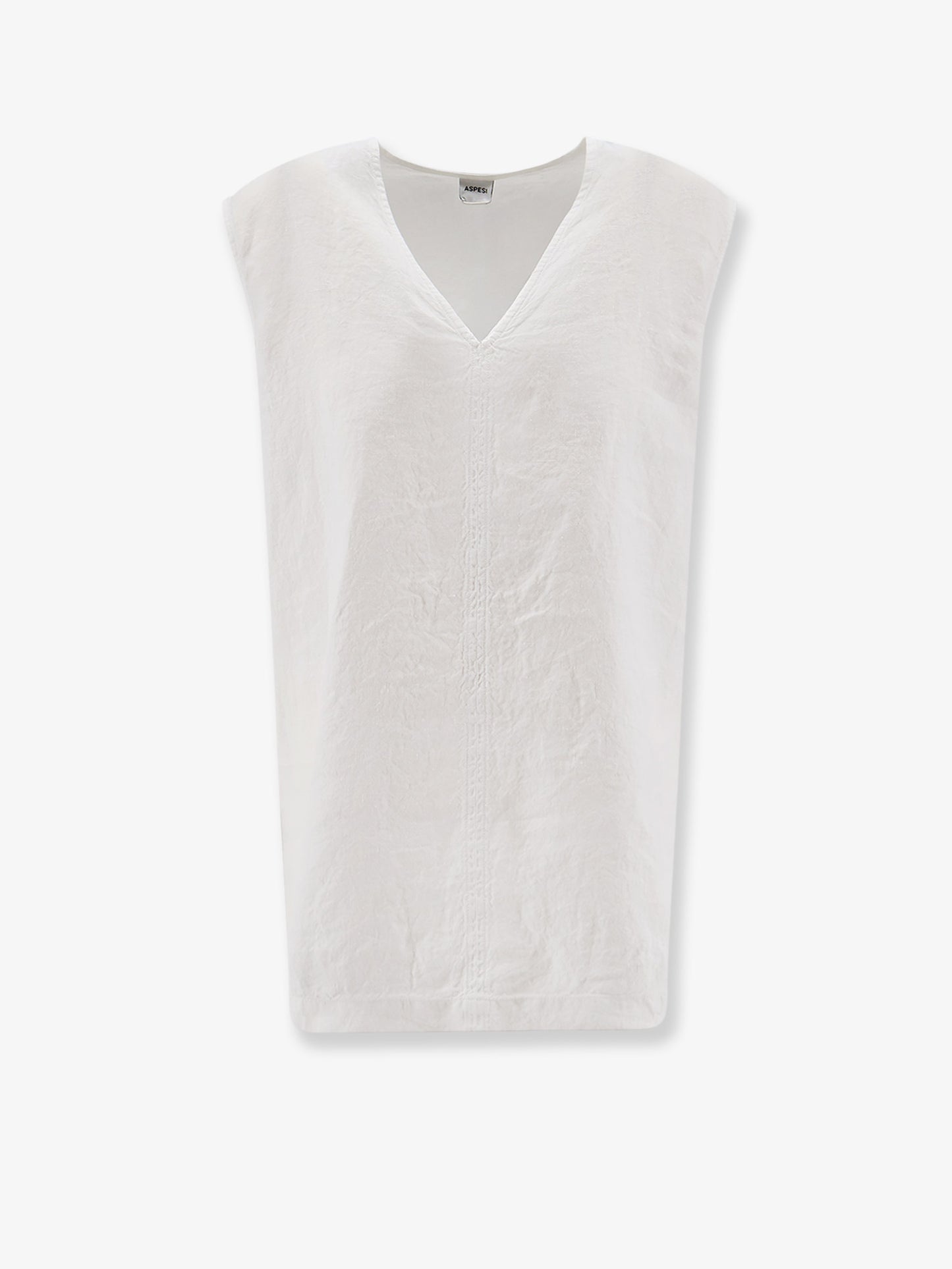 "Vissuto" oversize linen top