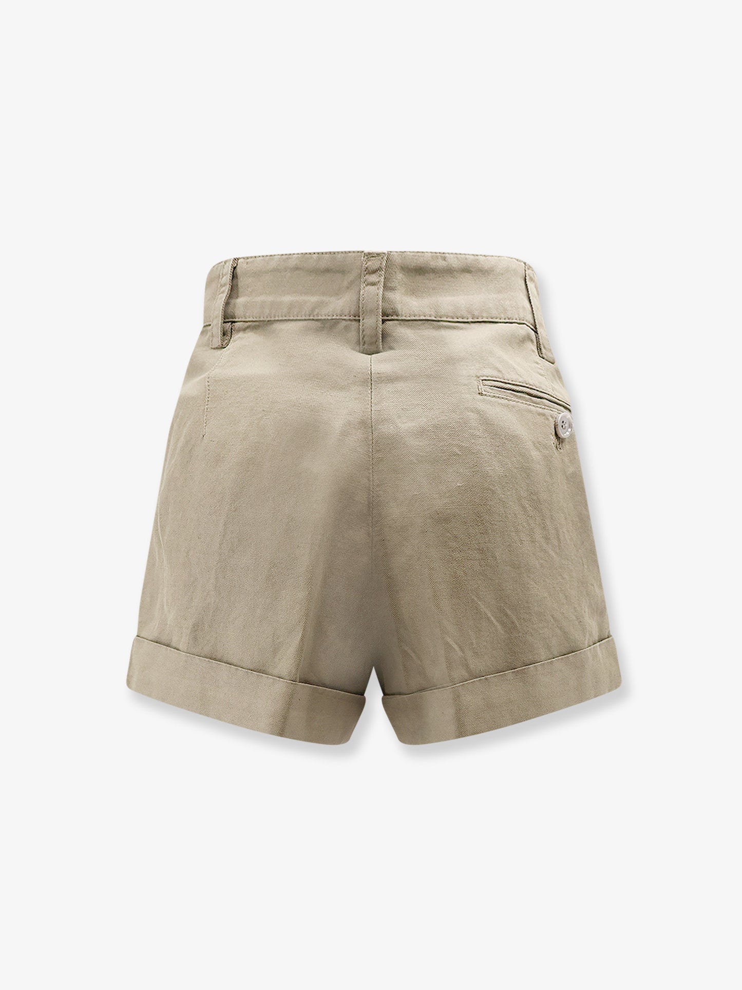 Cotton and linen shorts