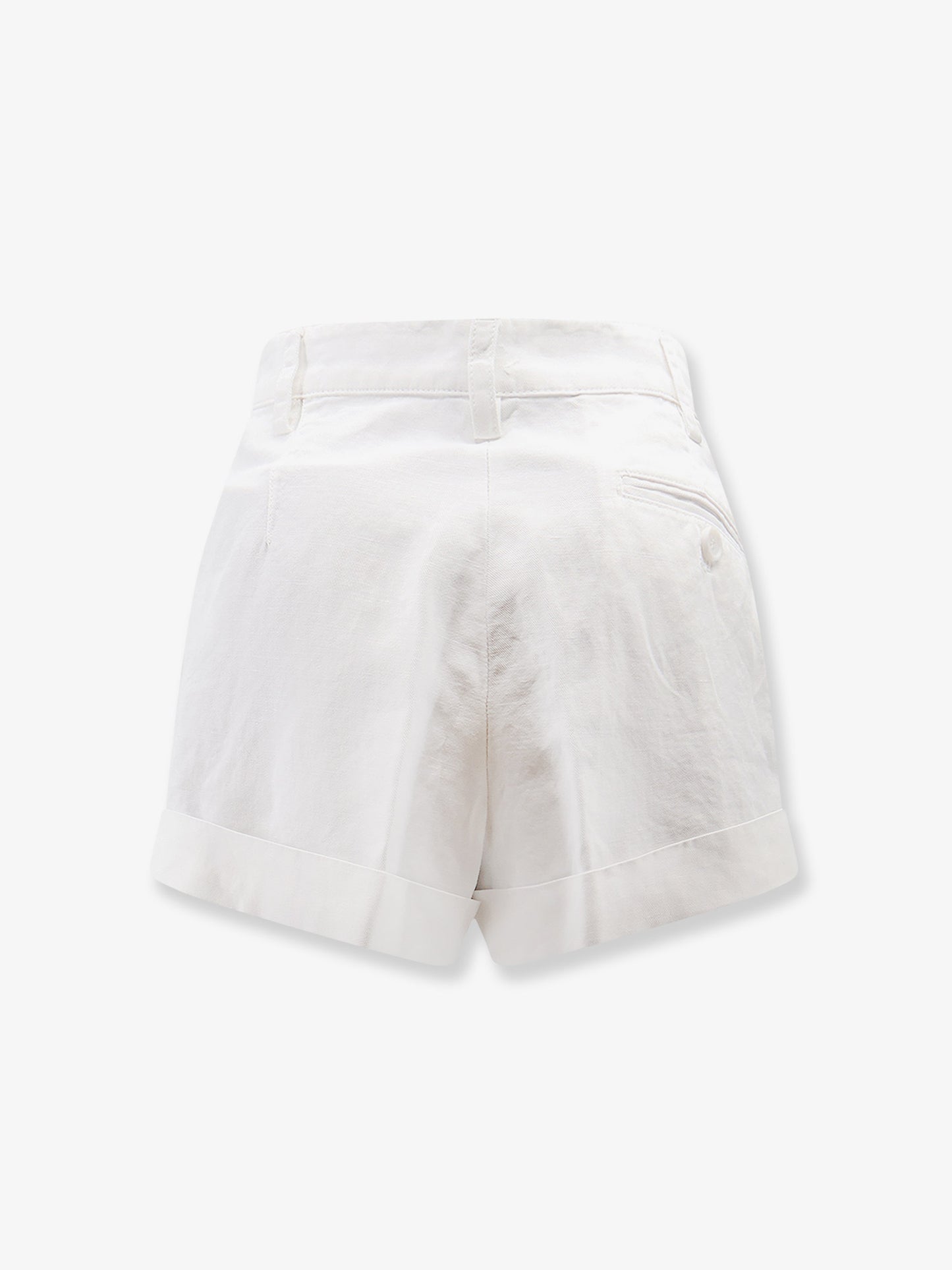 Cotton and linen shorts
