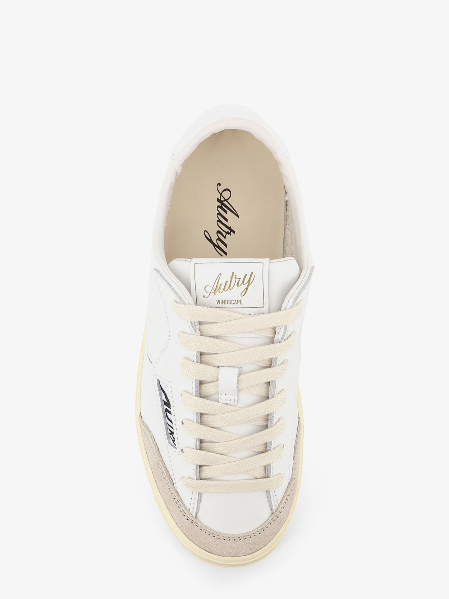 Windscape leather sneakers with suede insert