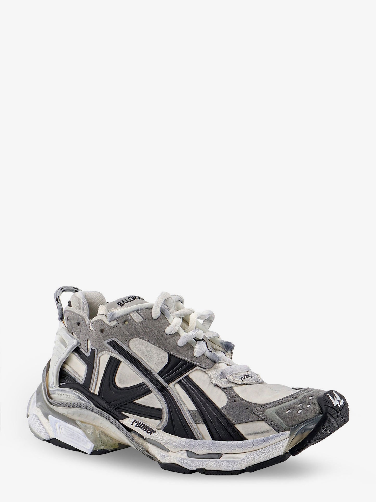 Runner nylon sneakers with contrasting inserts