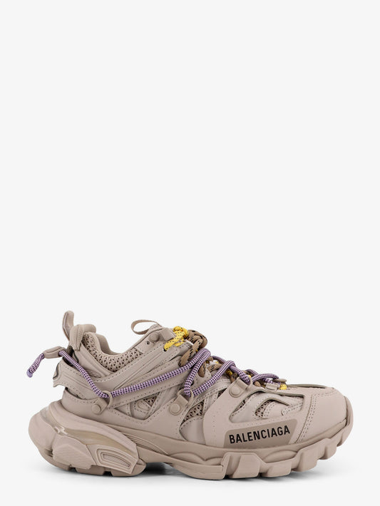 Track mesh sneakers with colored laces detail