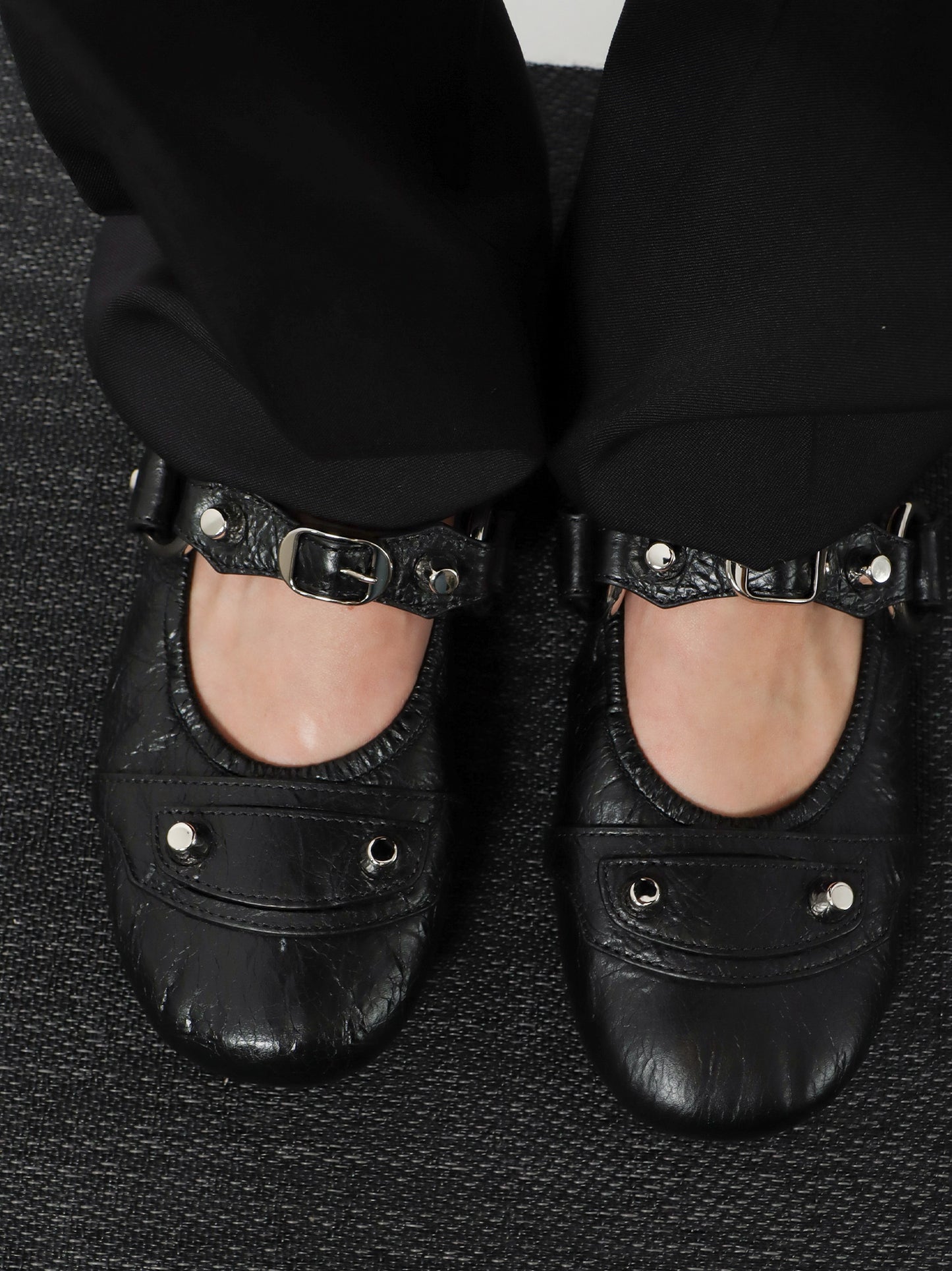 City Flat L005 leather ballerinas