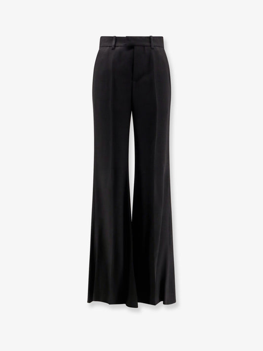Viscose trousers with flared bottom