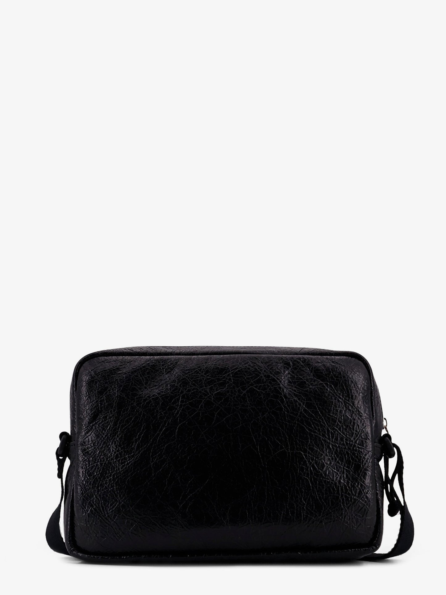 Leather crossbody bag with logo on the front