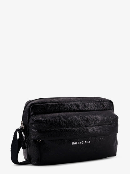 Leather crossbody bag with logo on the front thumbnail