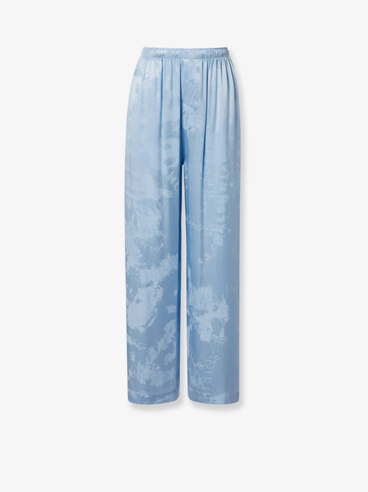 Pajamas printed silk trousers