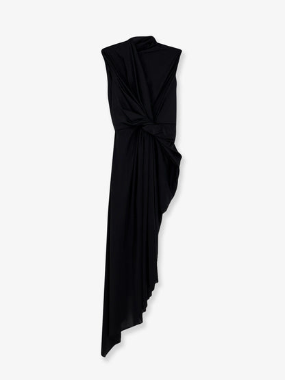 Stretch fabric long asymmetrical dress thumbnail