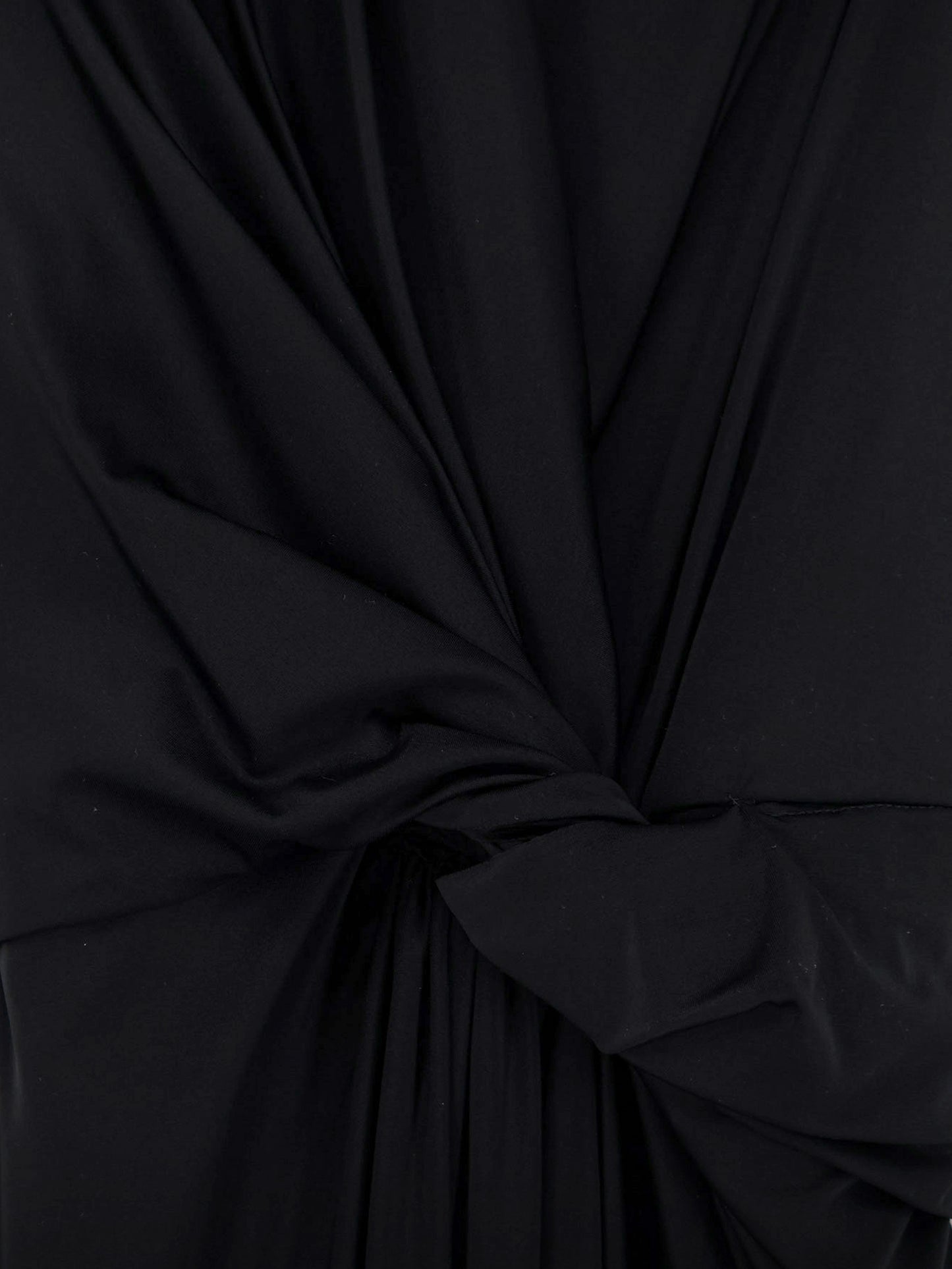 Stretch fabric long asymmetrical dress