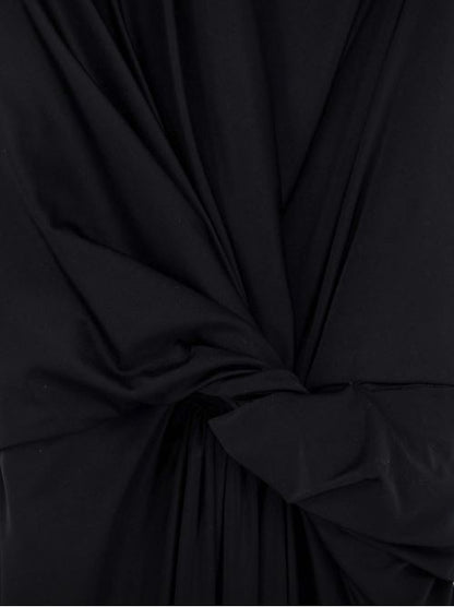 Stretch fabric long asymmetrical dress thumbnail