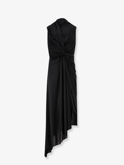 Stretch fabric long asymmetrical dress thumbnail
