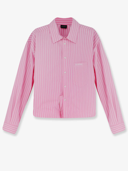 Folded striped cotton shirt