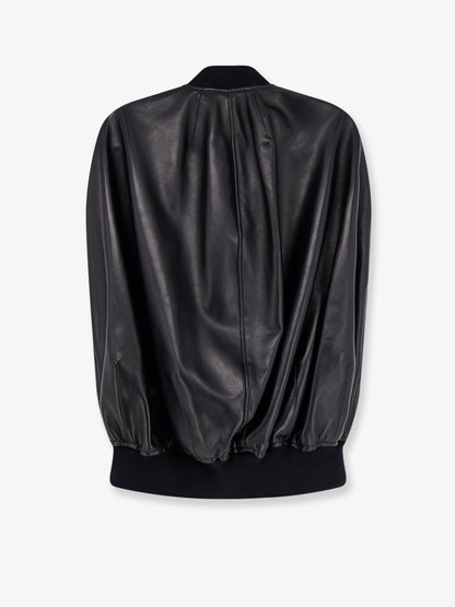 Sleeveless leather jacket thumbnail