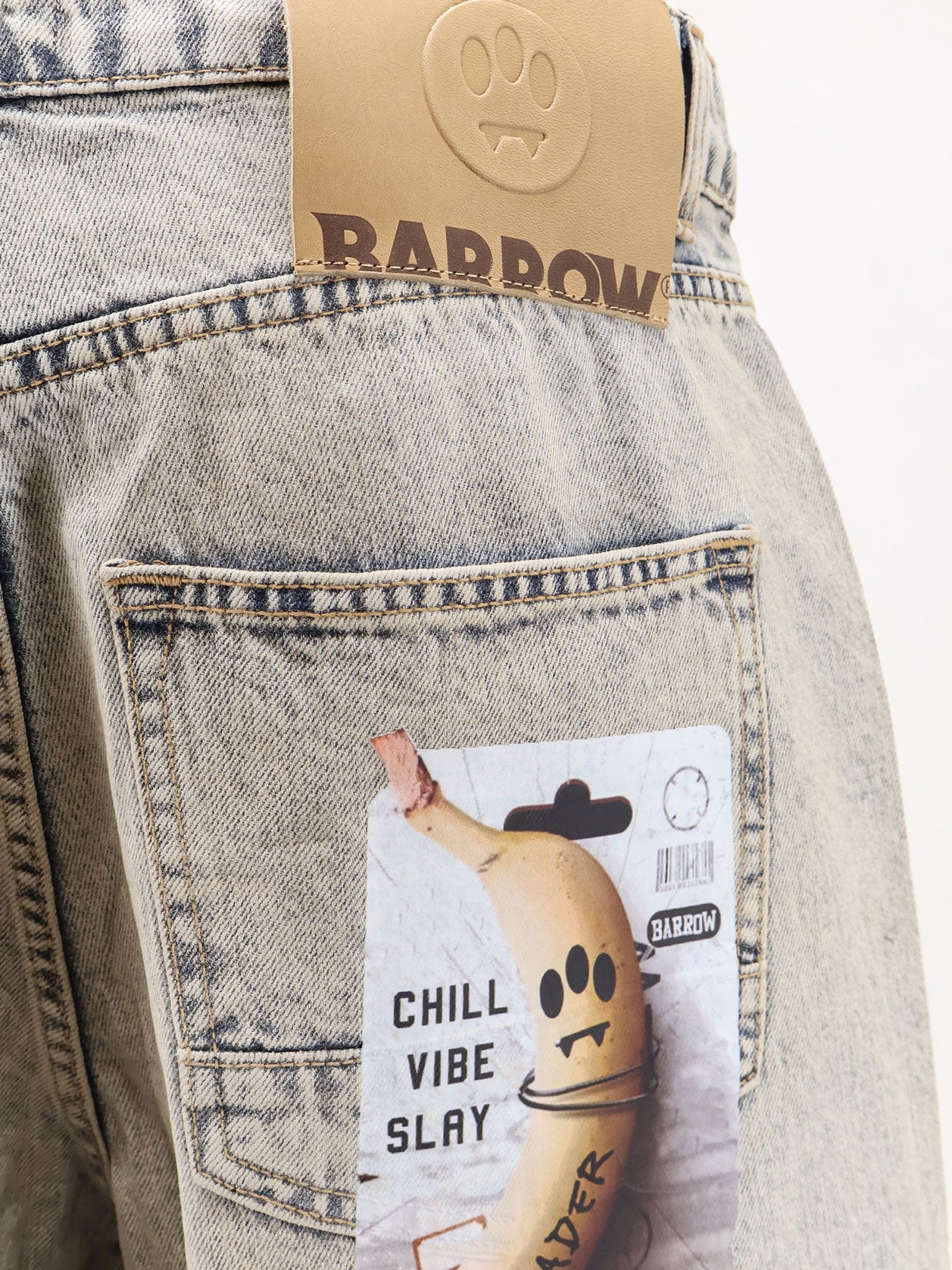 Cotton jeans with all-over print