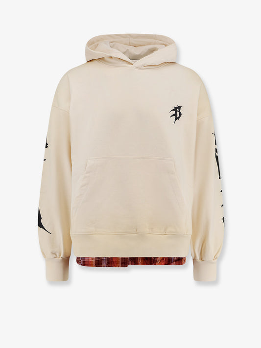 Cotton sweatshirt with logo print on the front