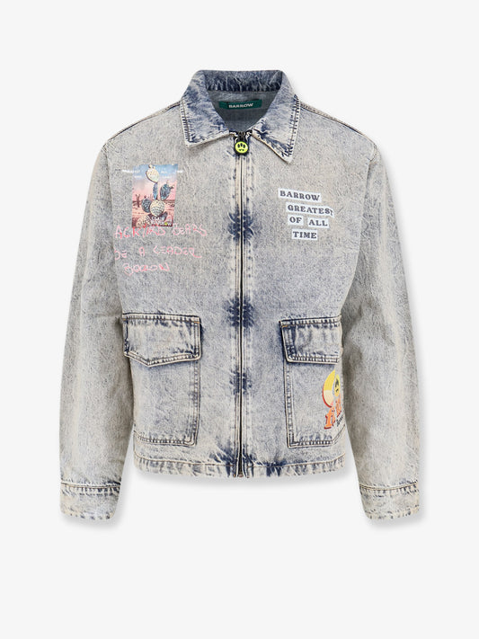 Denim jacket with front print